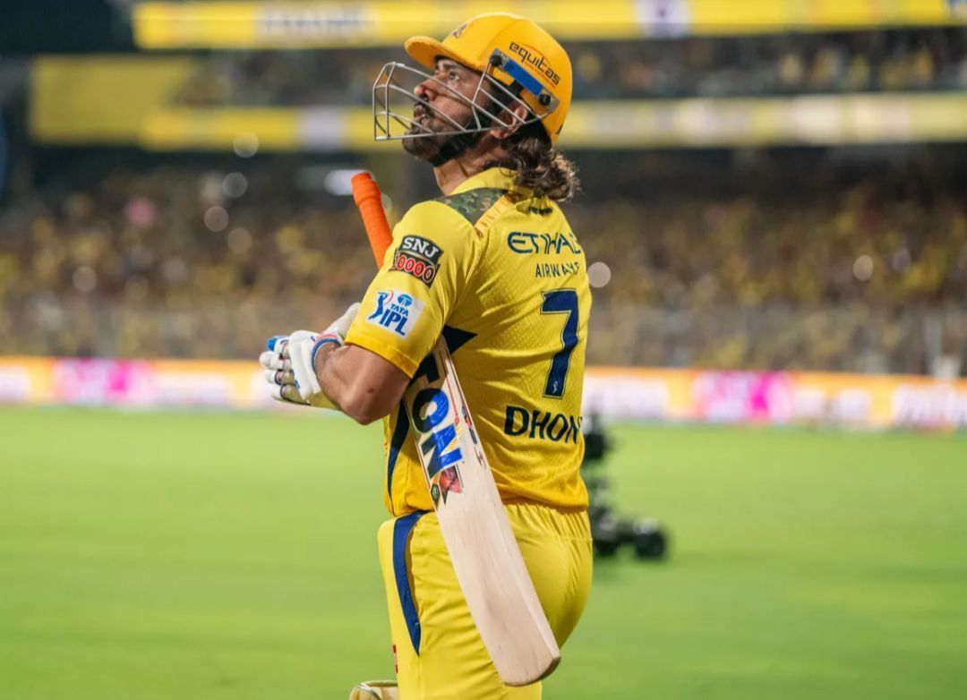 MS Dhoni entering the Chepauk Stadium