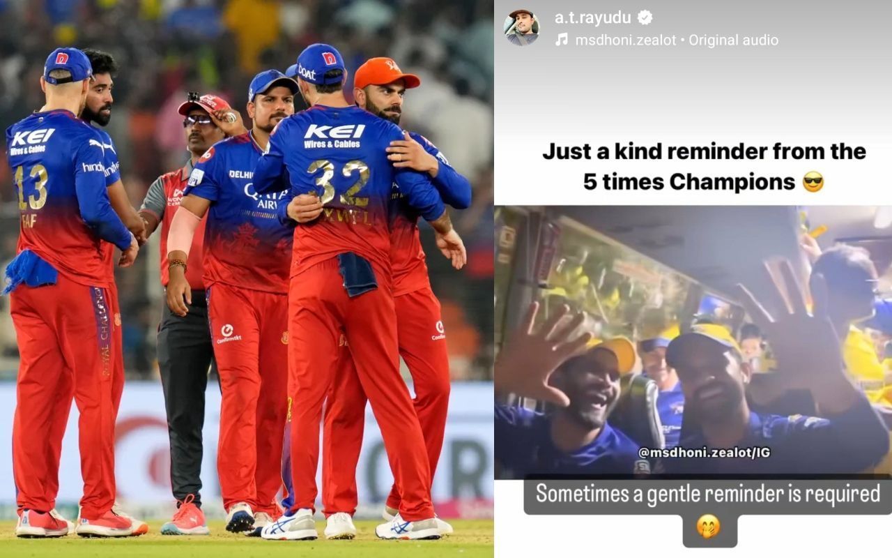 अंबाती रायडू ने आरसीबी का उड़ाया मजाक (Photo Courtesy: IPLt20.com and Ambati Raydu Instagram)                               