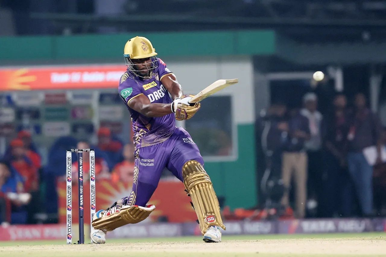 Andre Russell has scored 222 runs and taken 15 wickets in IPL 2024. [P/C: iplt20.com]