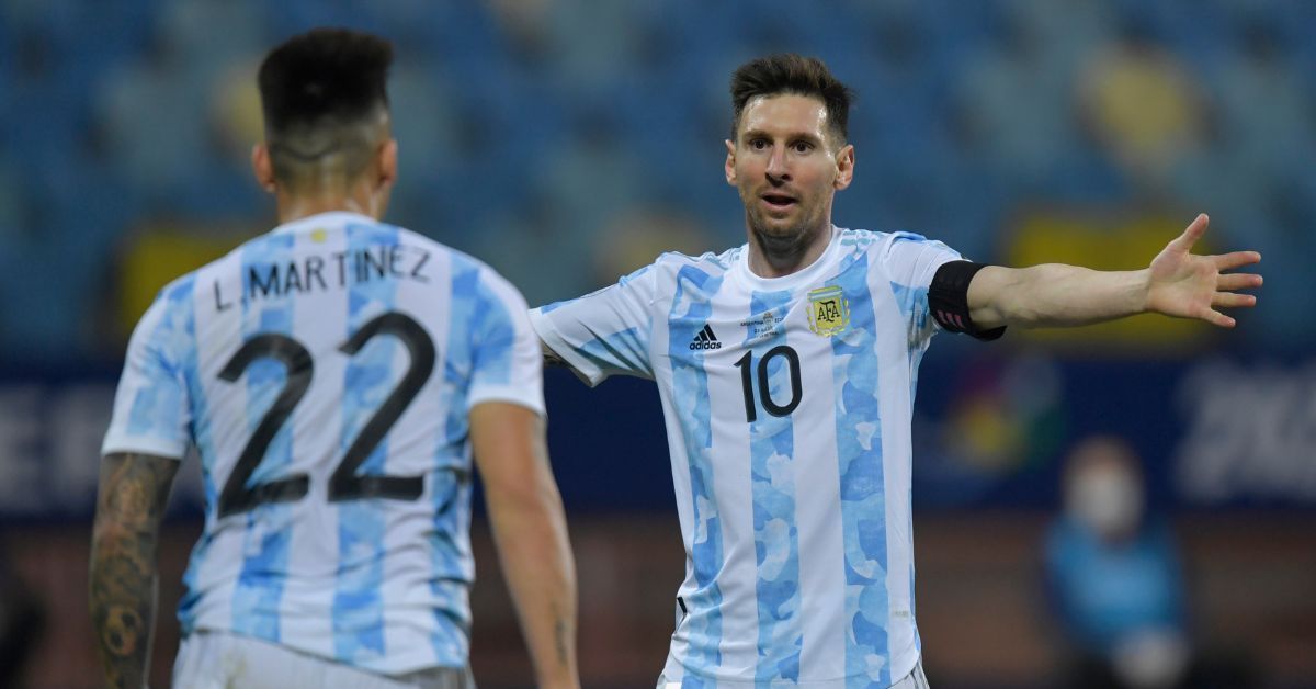 Lionel Messi and Lautaro Matrinez