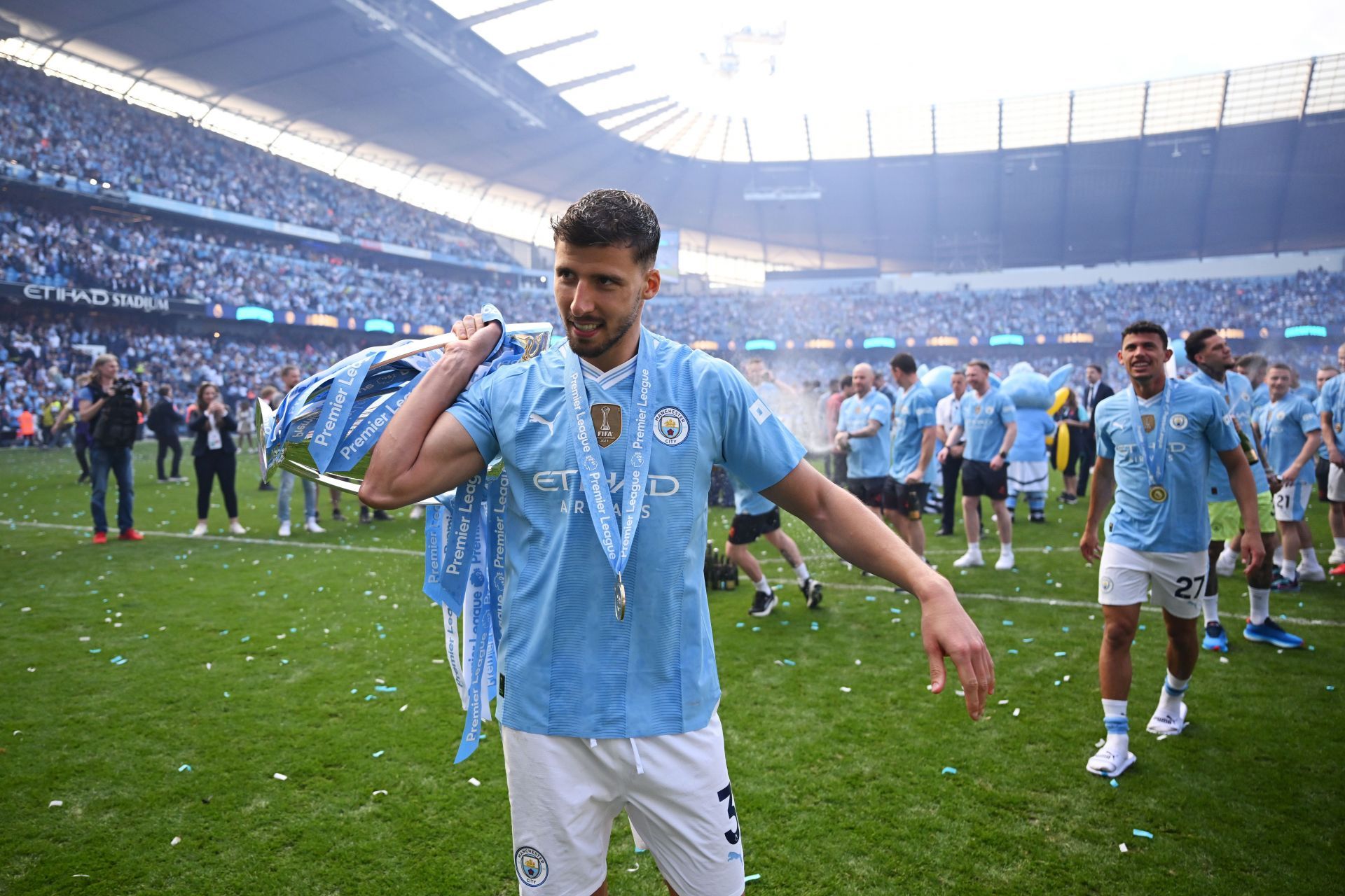 Ruben Dias has won the title every year at Manchester City.