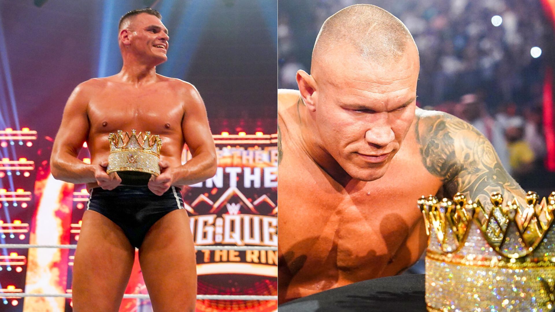 Gunther (left); Randy Orton (right)