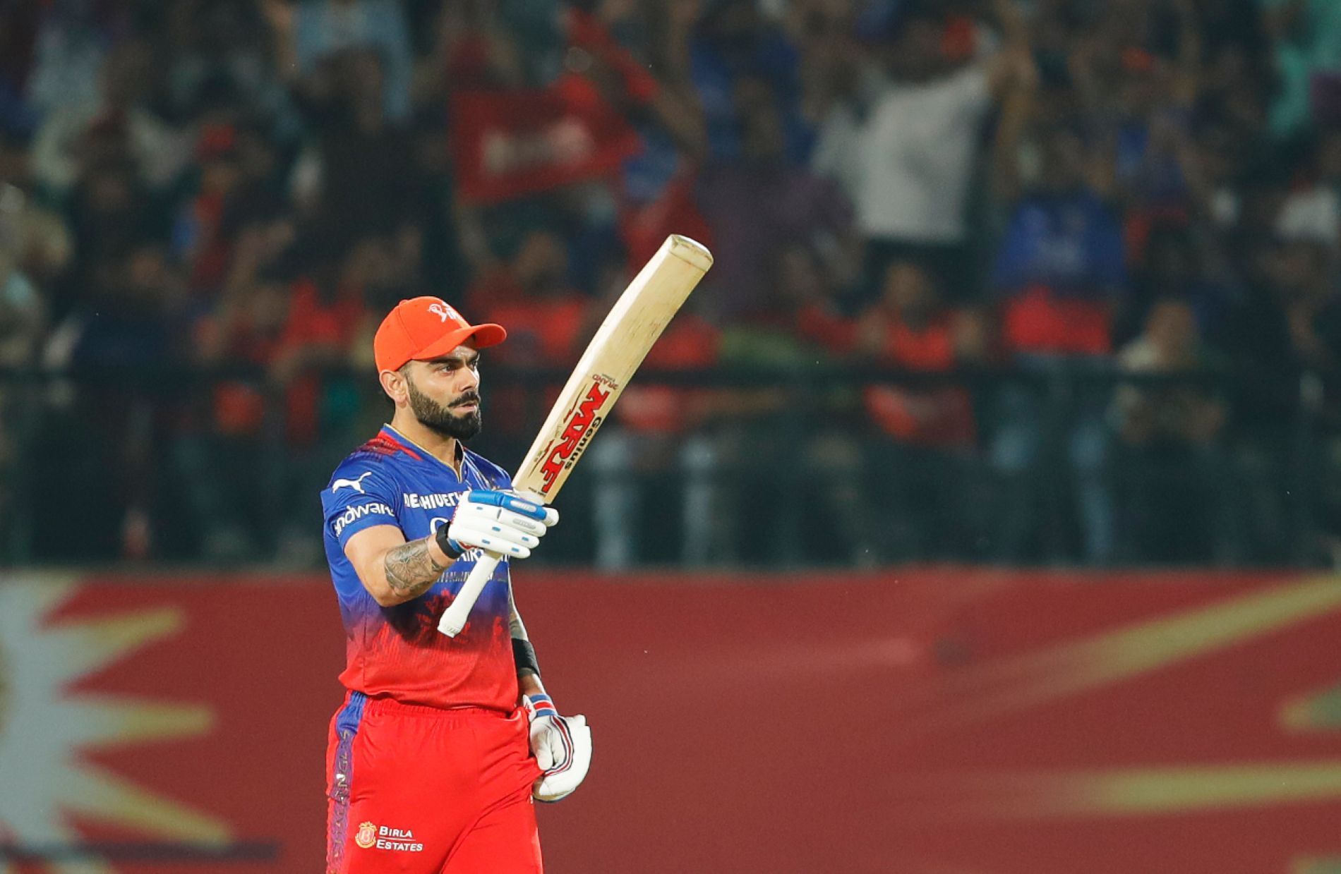 Kohli has received criticism for his strike rate in the middle overs during this IPL [Credit: IPL Twitter handle]