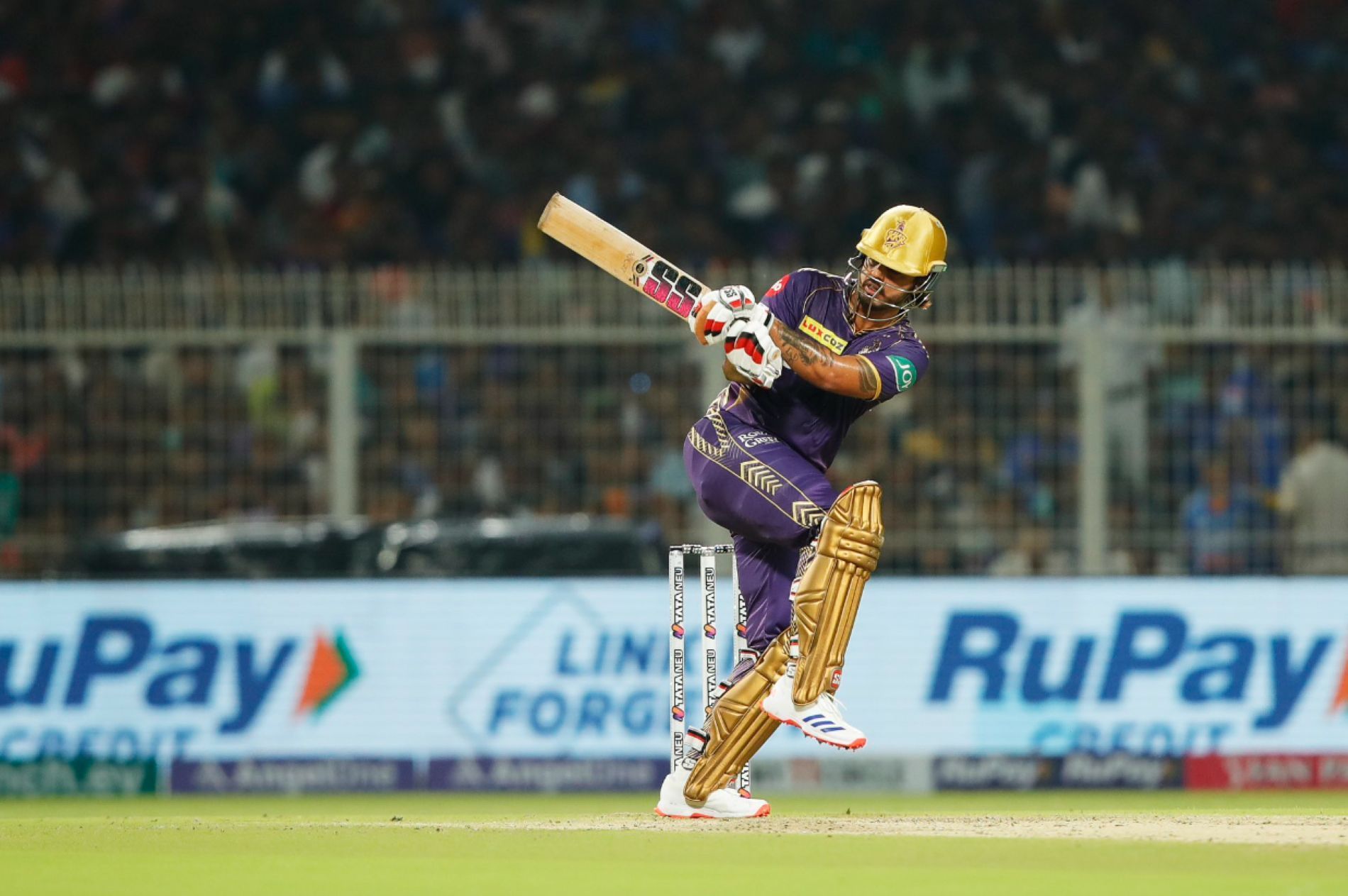 Rana added crucial runs for KKR in his comeback game against MI [Credit: KKR Twitter handle]