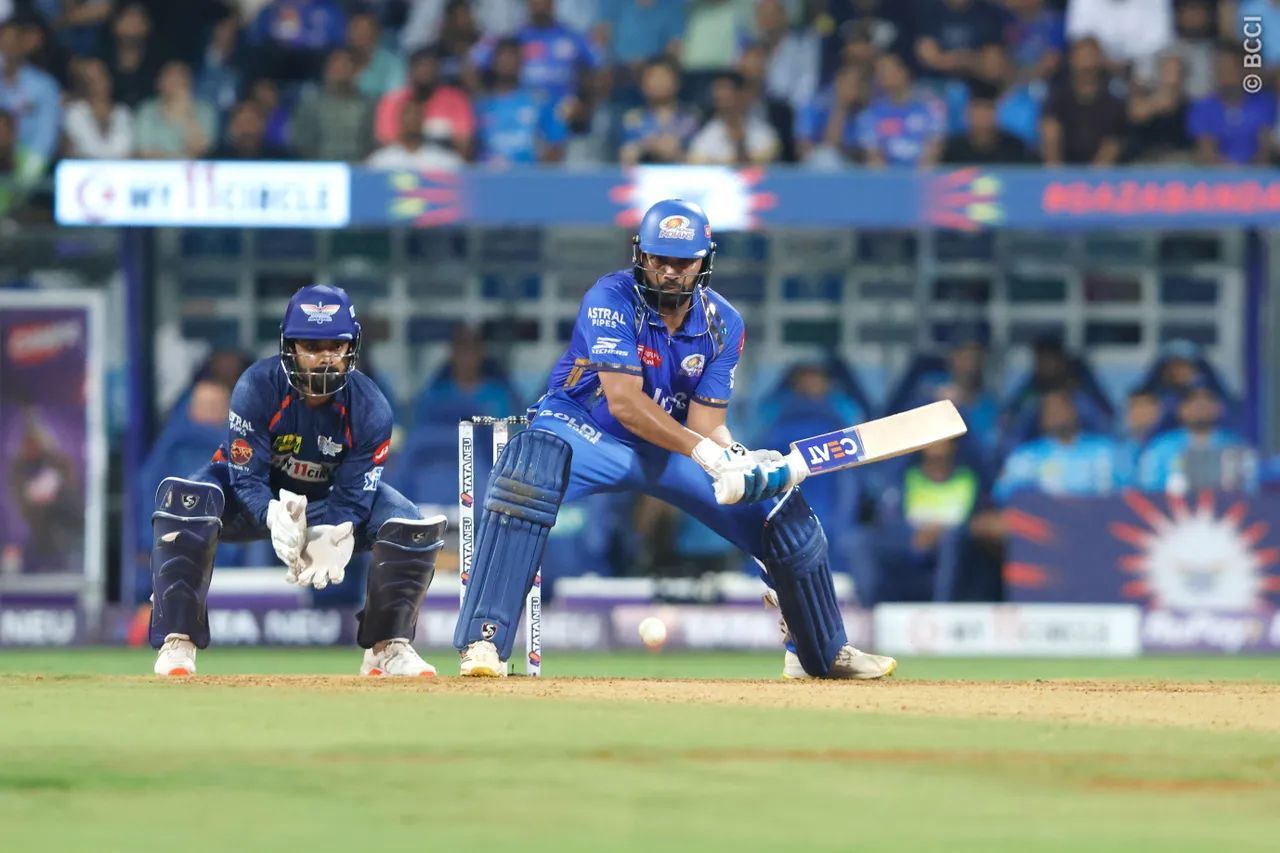 Rohit won the Most Fours award in the MI vs LSG match (Image: IPLT20.com/BCCI)