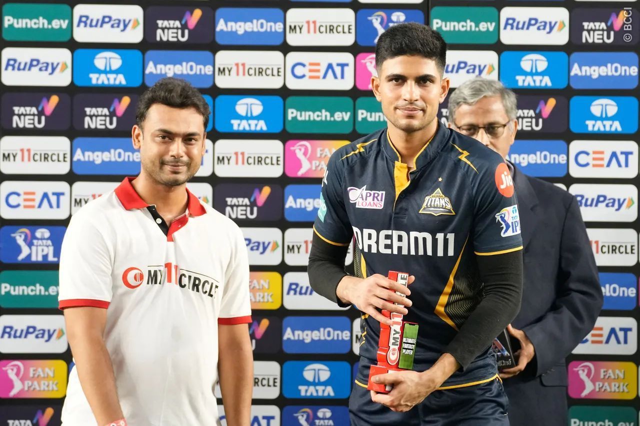 Shubman Gill could receive a suspension if GT have a slow over-rate tonight. (Image: IPLT20.com/BCCI)