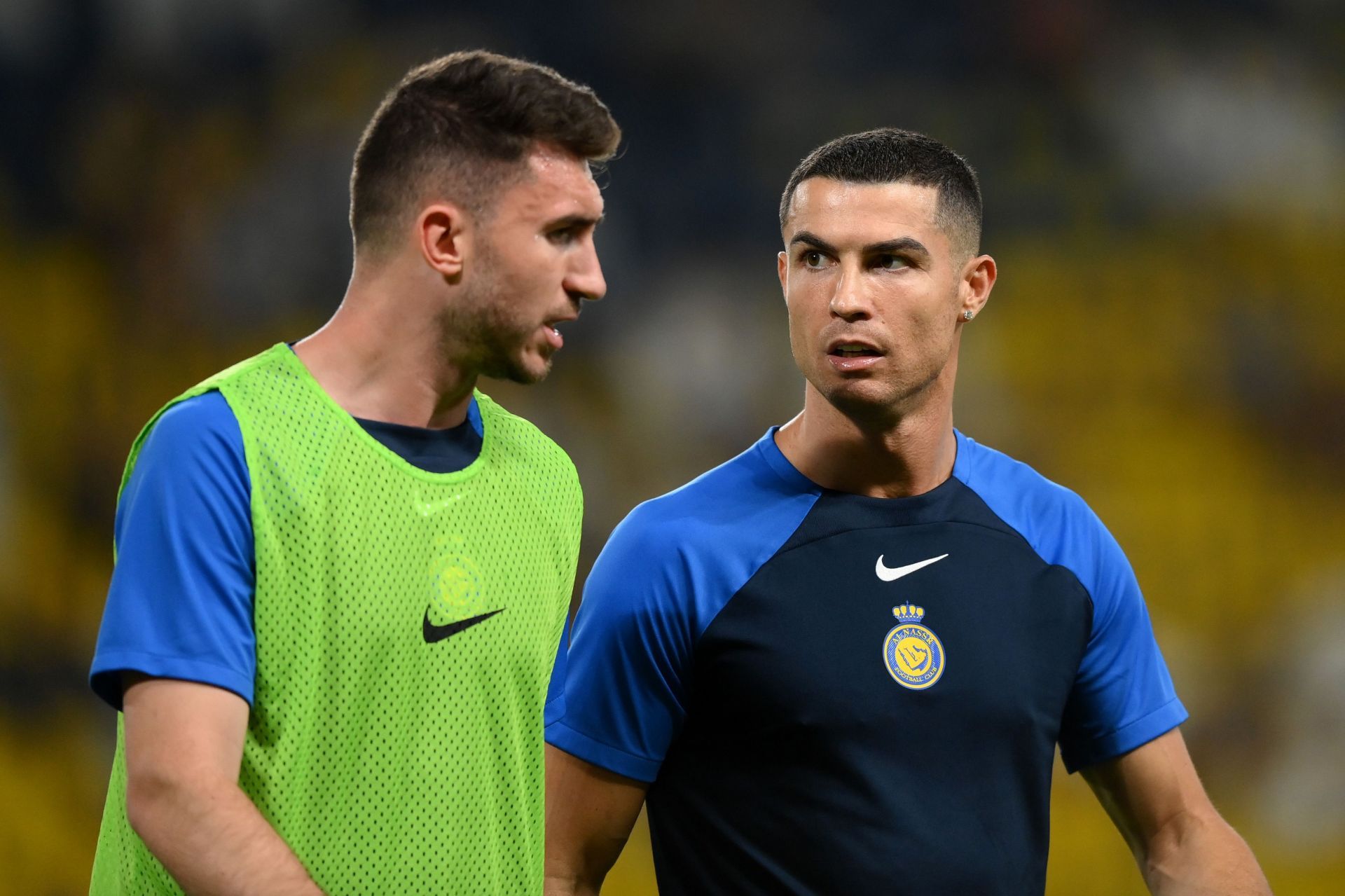 Former Manchester City star Aymeric Laporte (left) claims players are dissatisfied in Saudi Arabia.