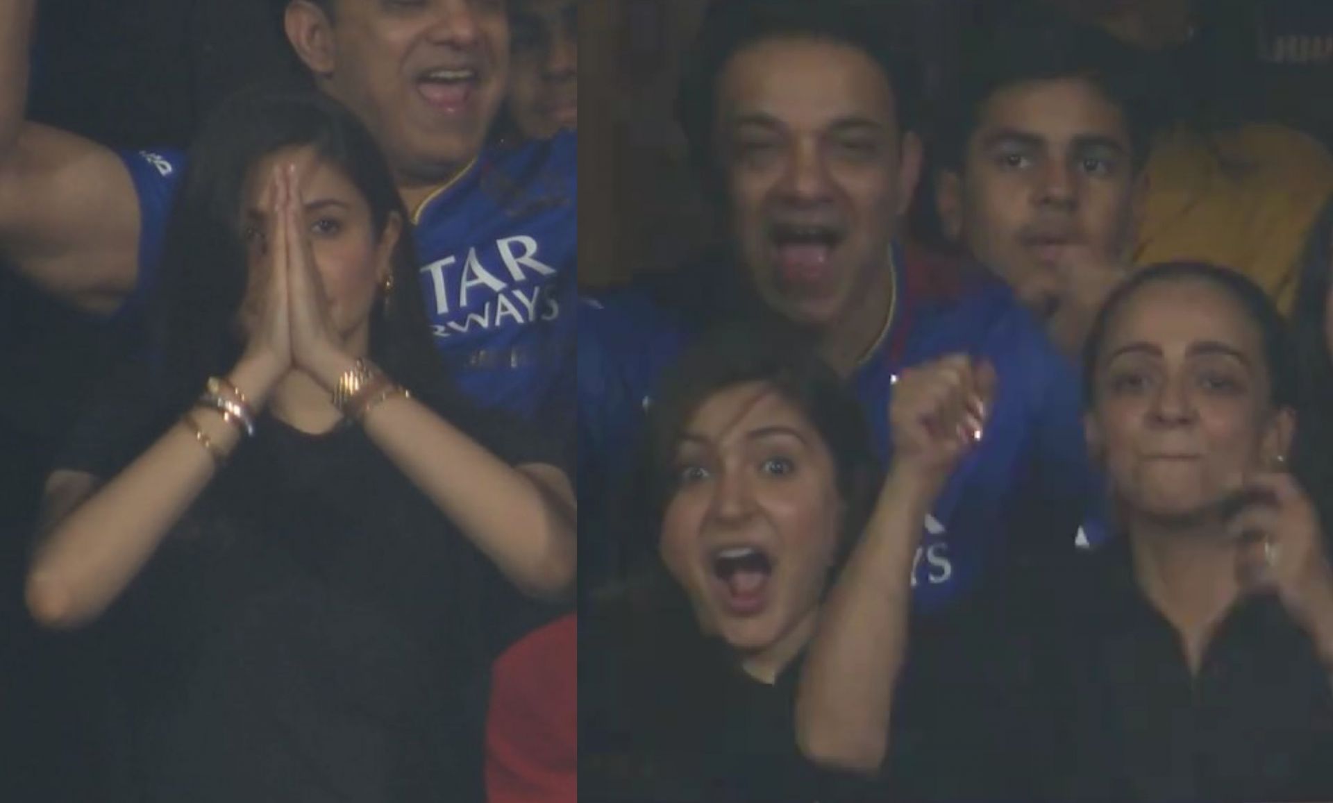 Anushka Sharma was elated in the stands after RCB