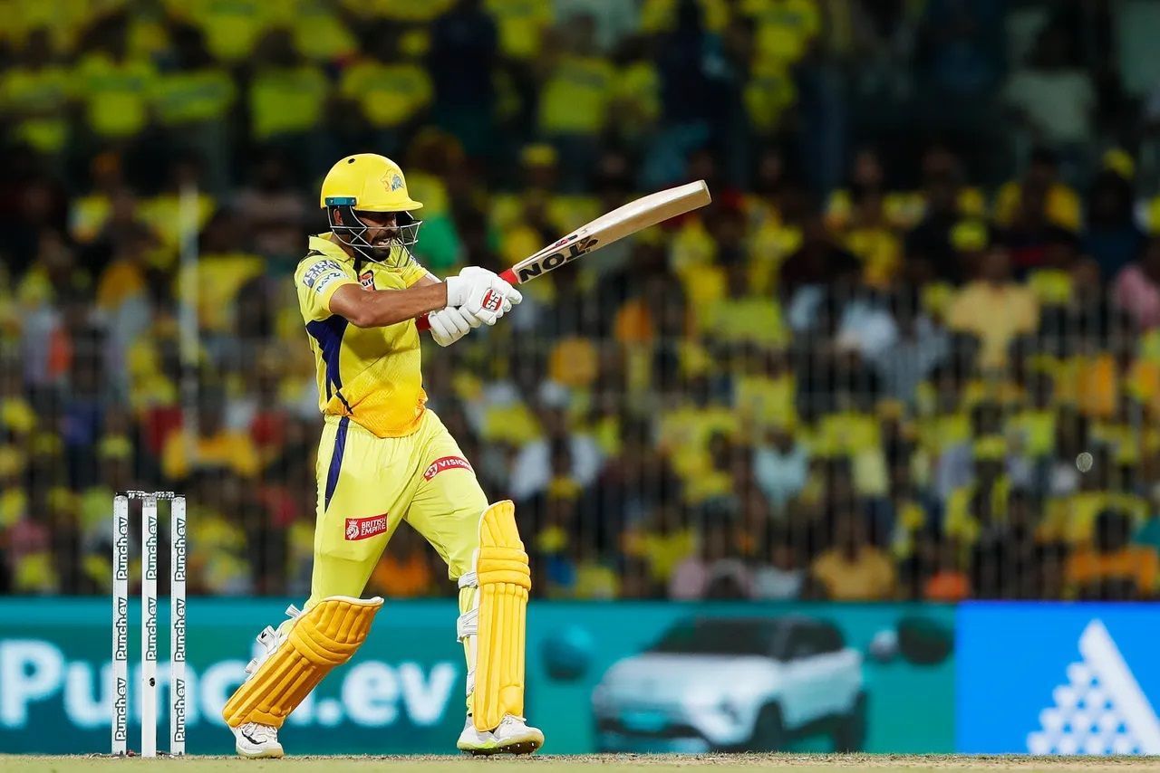 Ruturaj Gaikwad played second fiddle to his batting partners virtually throughout the CSK innings. [P/C: iplt20.com]