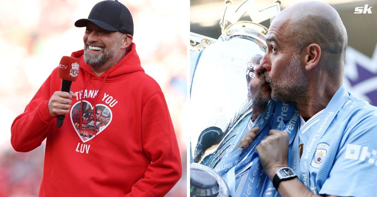 Liverpool boss Jurgen Klopp (left) and Manchester City manager Pep Guardiola