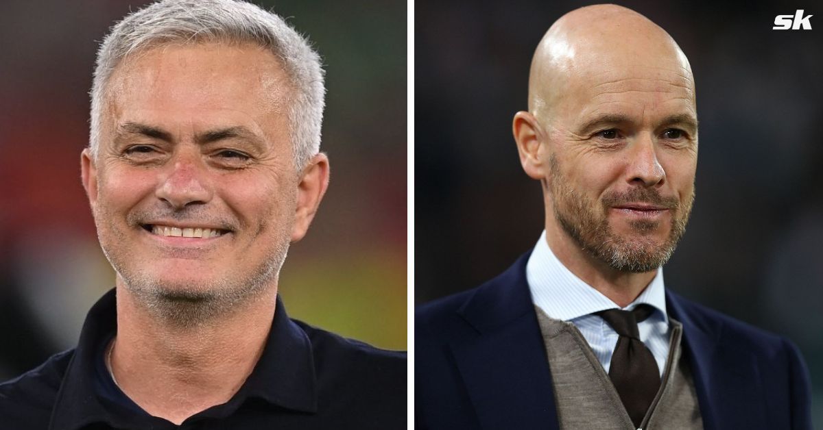 Jose Mourinho (left) and Erik ten Hag