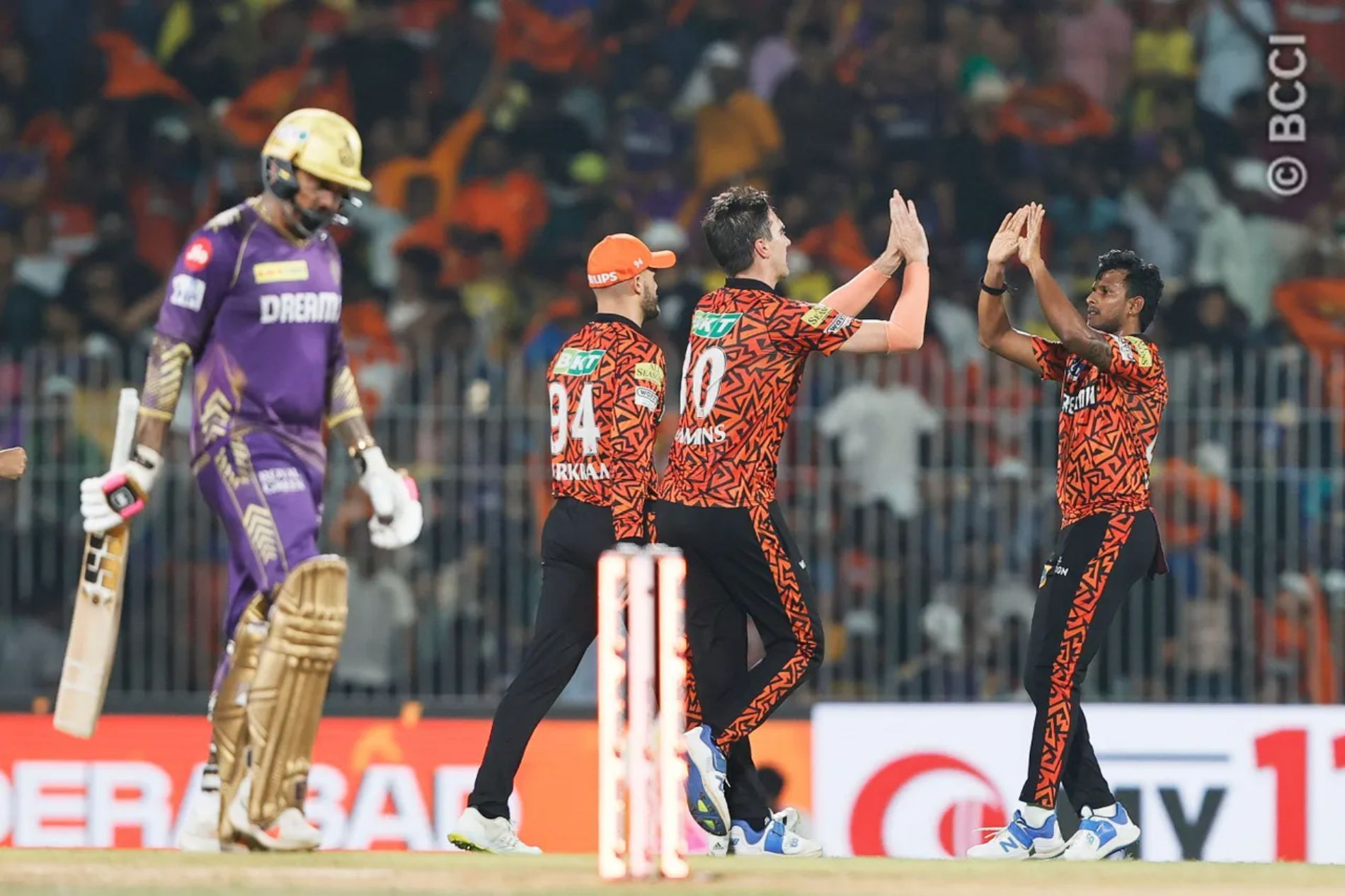 Sunil Narine perished for 6 in KKR&rsquo;s chase. (Image Credit: BCCI/ iplt20.com)