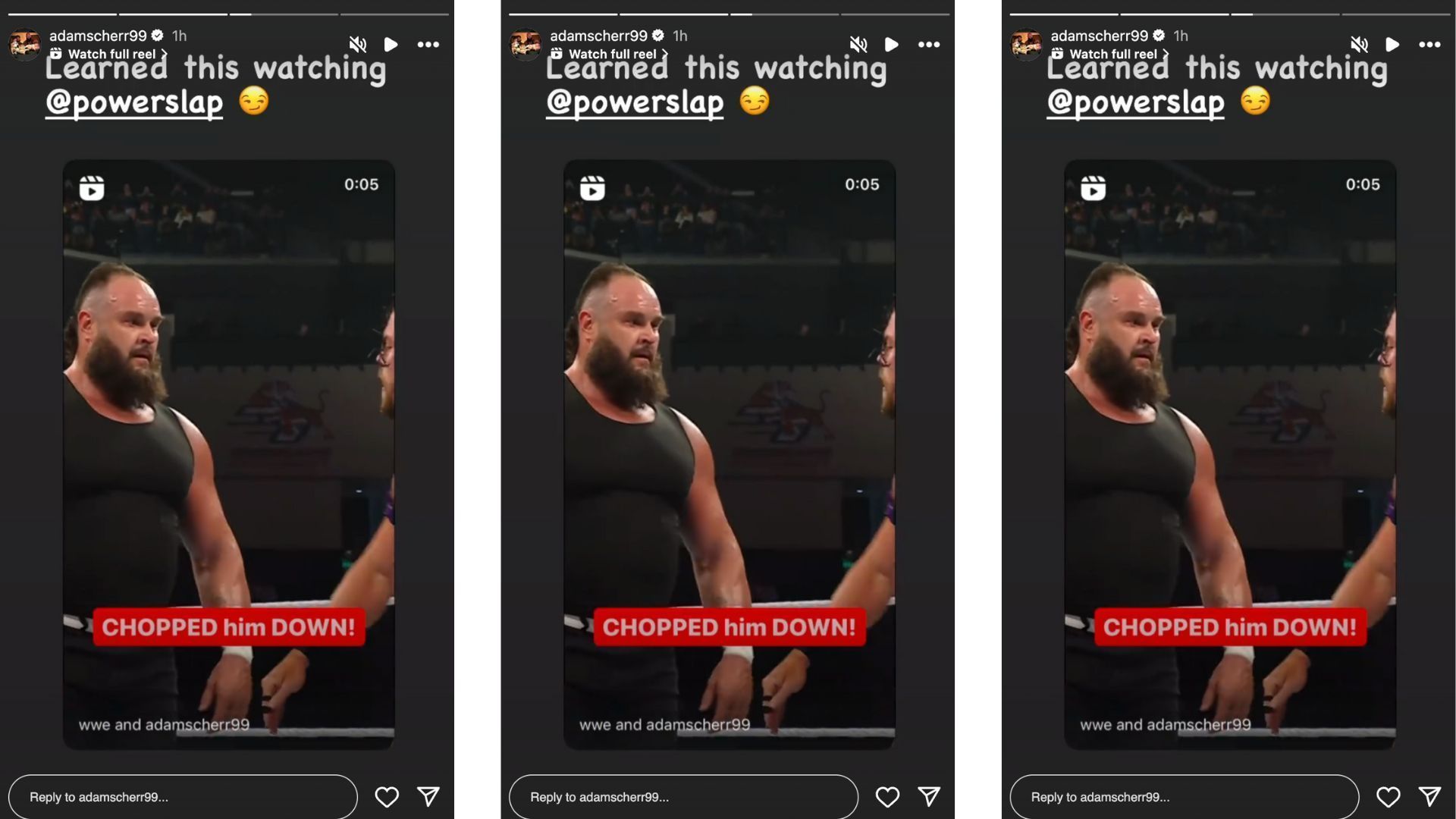 Strowman shares a message on his Instagram story.