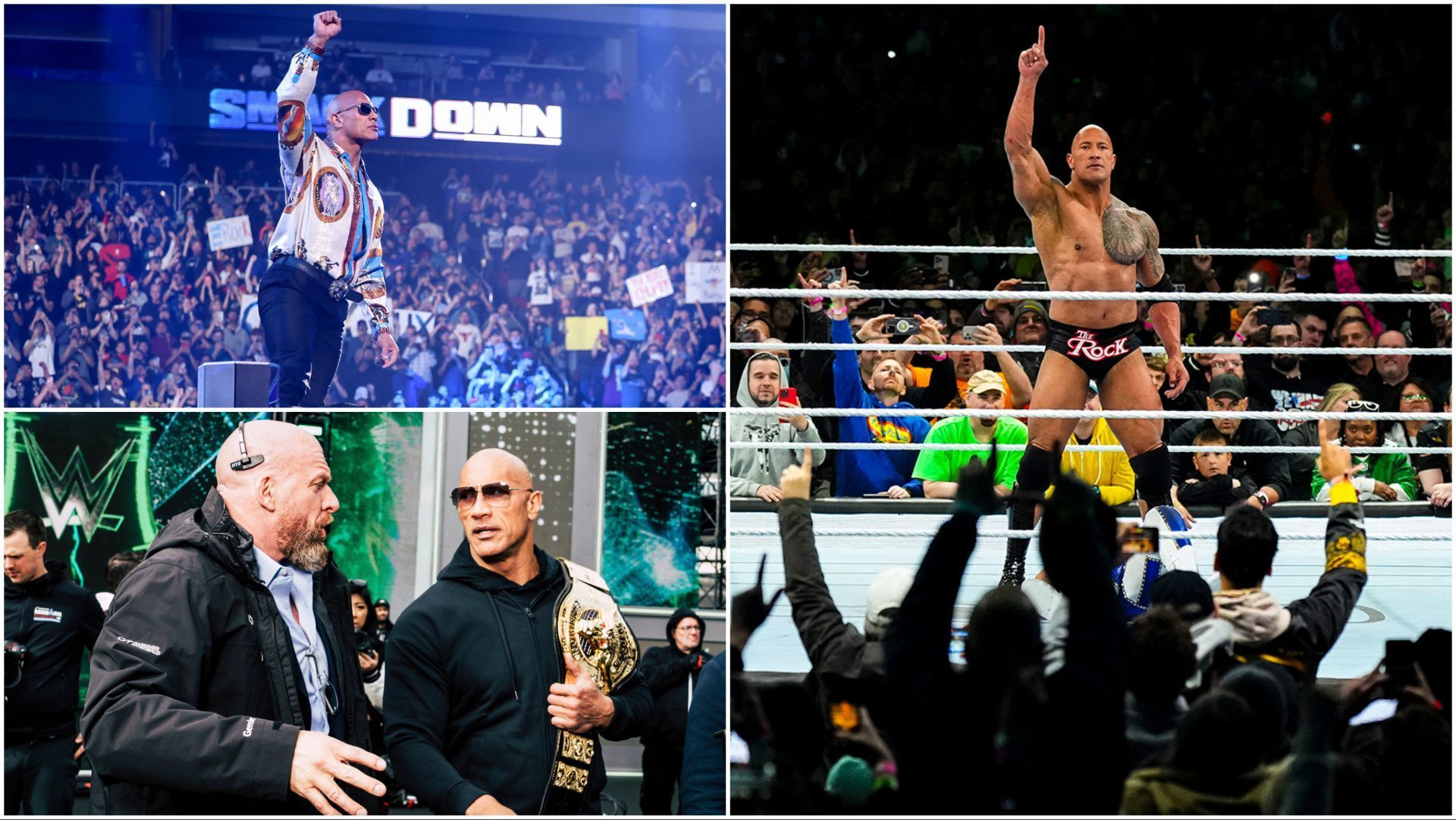 The Rock at WWE SmackDown and WrestleMania XL, Rock and Triple H at WrestleMania