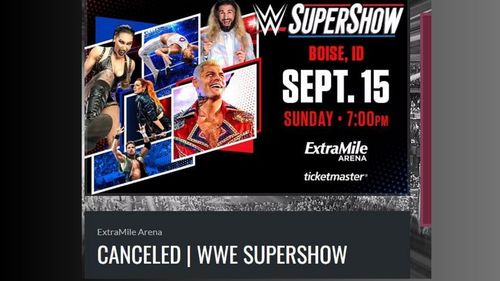 The WWE show has been canceled (Credit: Extramile Arena)