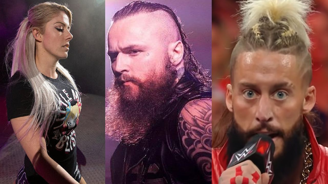 Alexa Bliss, Malakai Black, and Enzo Amore (via WWE