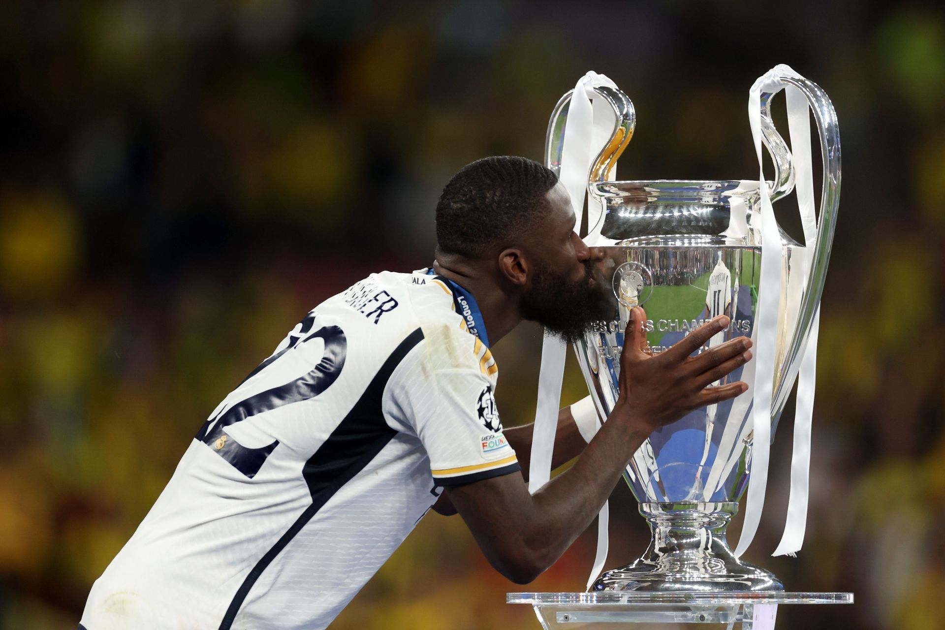 Antonio Rudiger after the Champions League triumph against Borussia Dortmund.