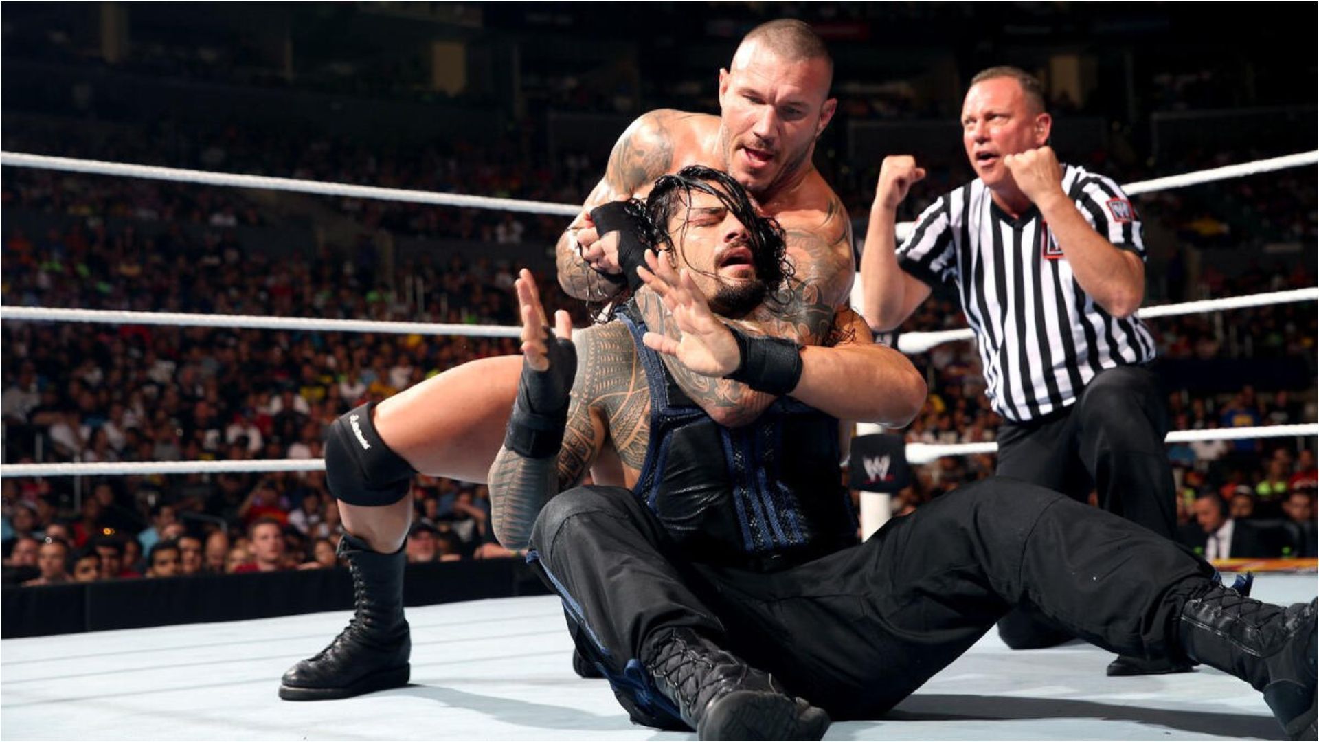 The duo&#039;s only singles match took place at SummerSlam 2014 [Image from WWE.com]