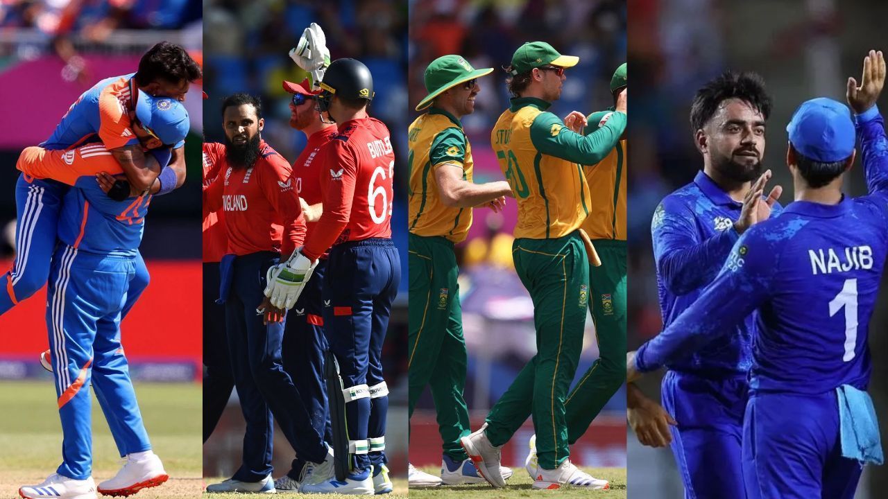 सेमीफाइनल के लिए भारत, इंग्लैंड, दक्षिण अफ्रीका और अफगानिस्तान ने क्वालीफाई किया है (Photos Credit: Getty Images)