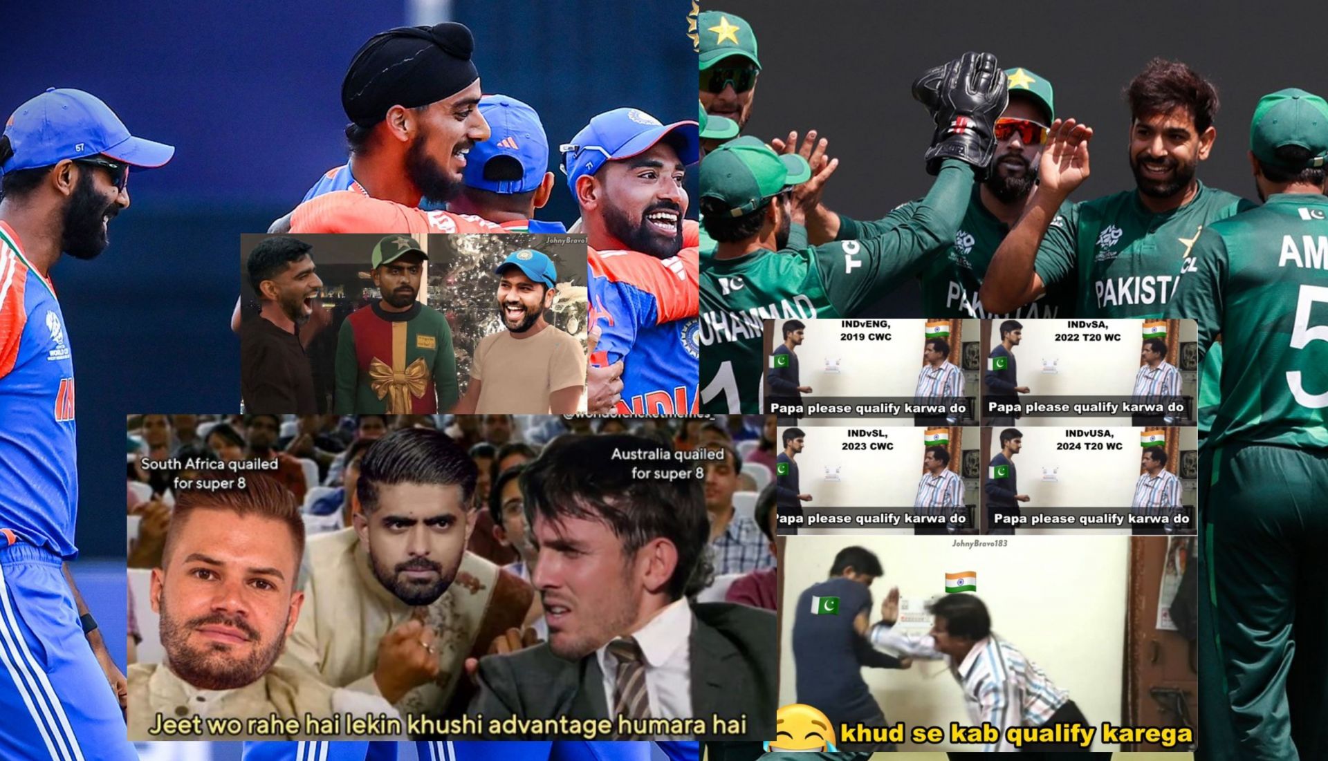 Fans share memes after India