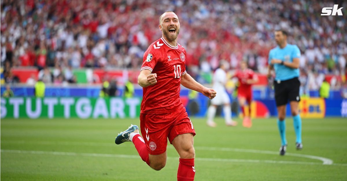 Denmark midfielder Christian Eriksen scored on Sunday against Slovenia.