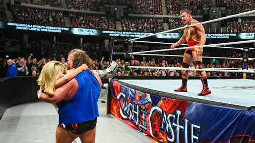 Otis walks away at Clash at the Castle 2024 [Image courtesy wwe.com]