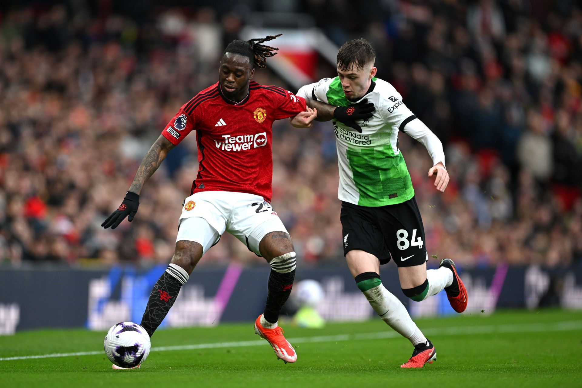 Aaron Wan-Bissaka (left)