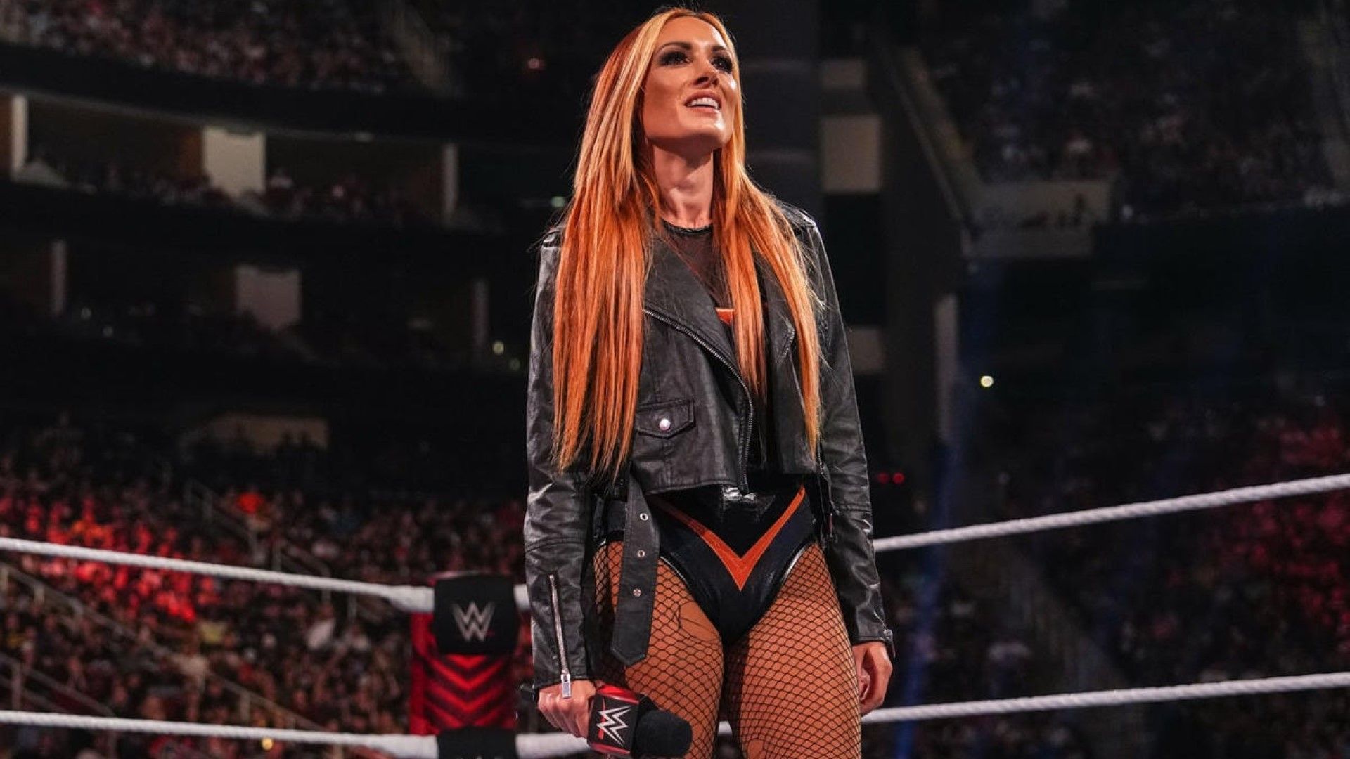 Becky Lynch stands tall in the ring on WWE RAW