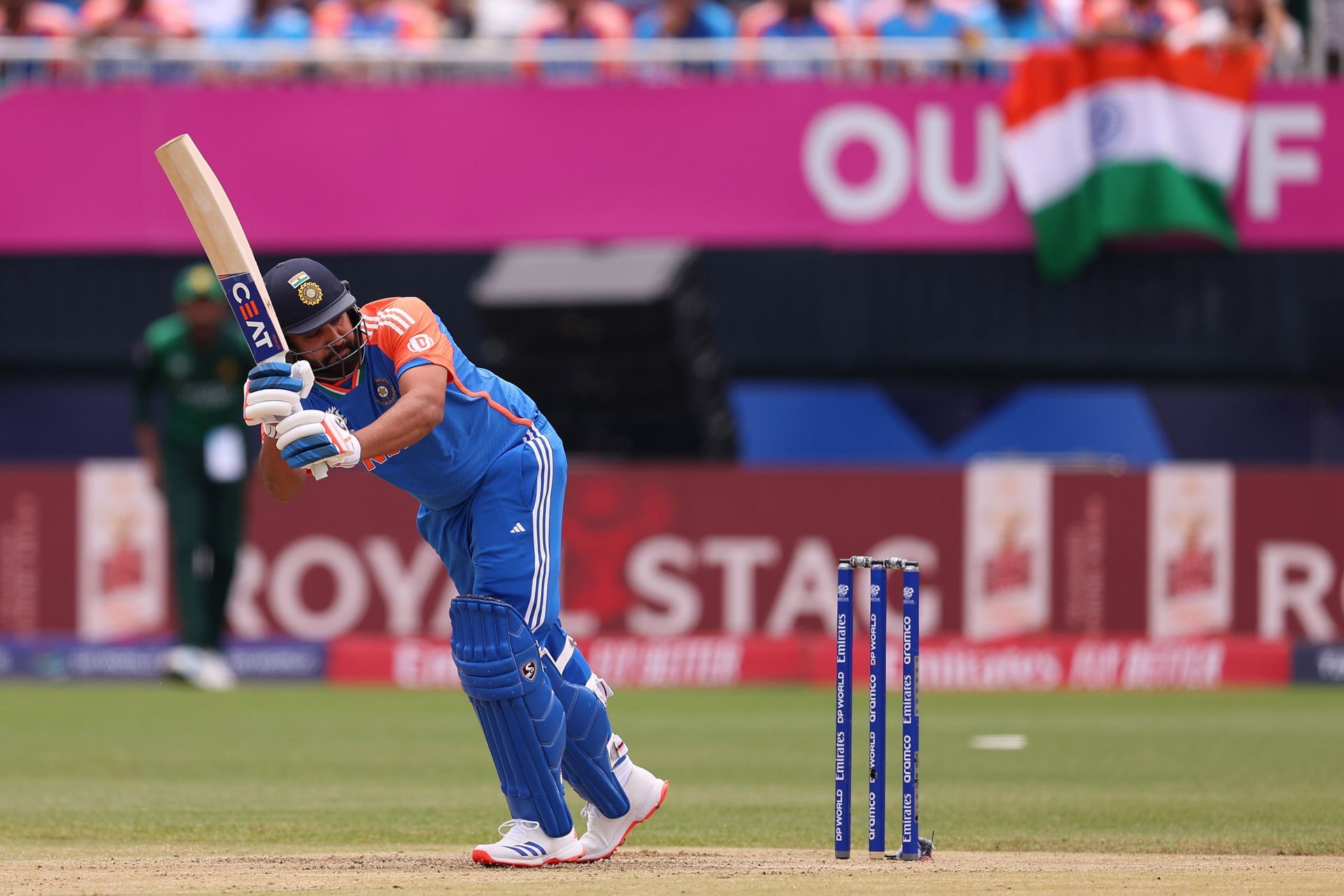 Rohit Sharma batting against Pakistan (Image Credit: Getty Images)