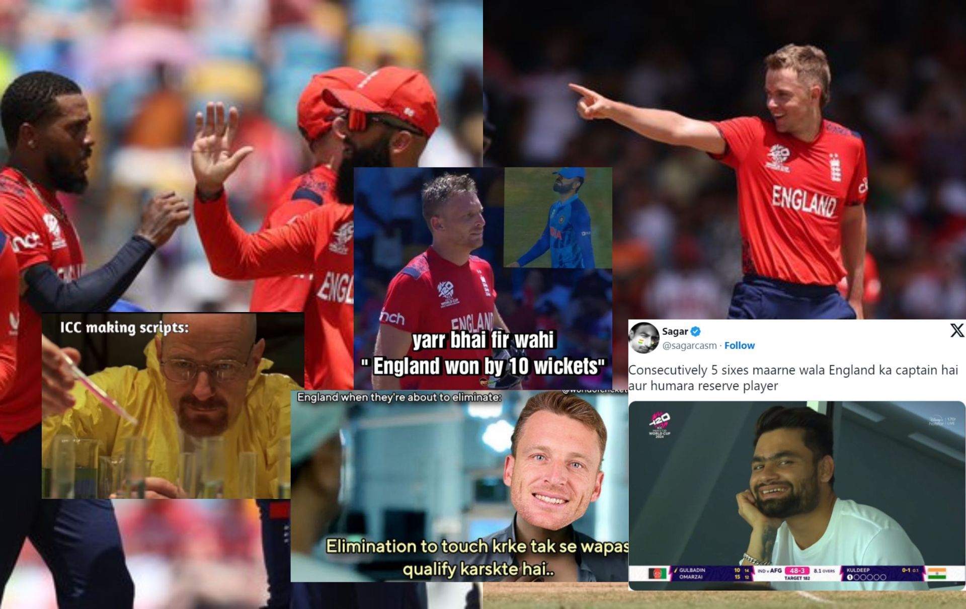 Top 10 funny memes from ENG vs USA WC match. (Image credits: ICC)