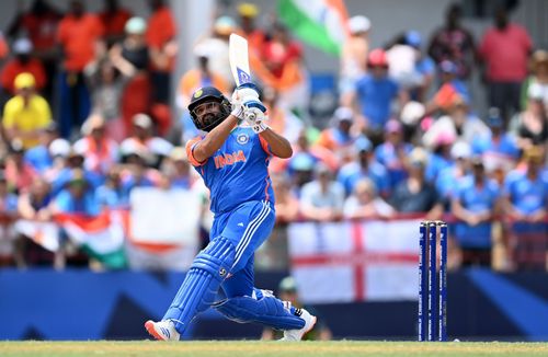 Rohit Sharma smashed seven fours and eight sixes in his 92-run knock.