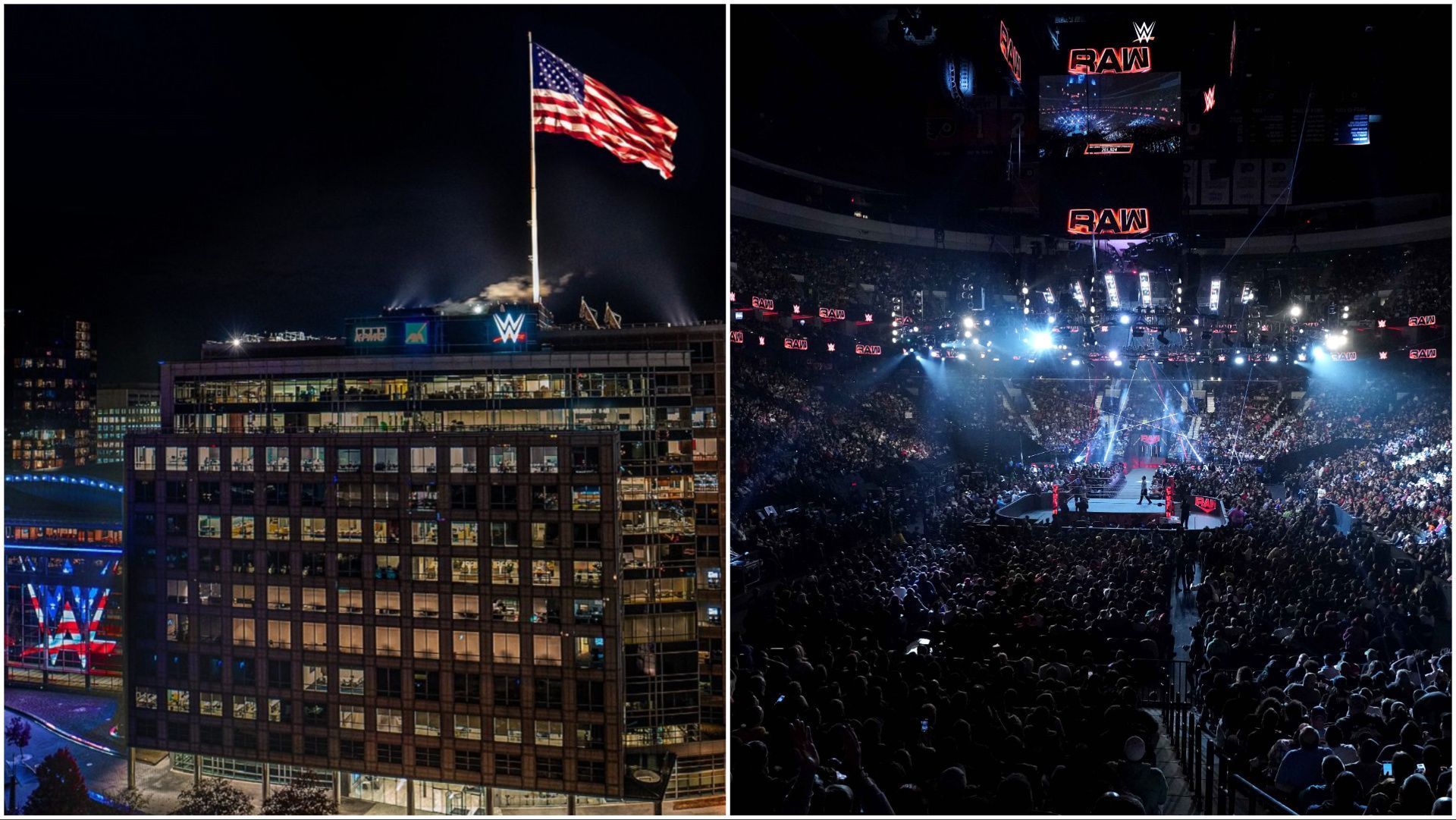 The new WWE HQ in Stamford, fans pack the Wells Fargo Center for a live RAW