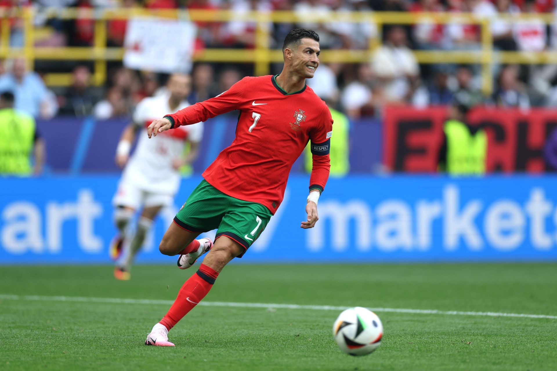 Cristiano Ronaldo captained Portugal against Turkey in their Euro 2024 clash.