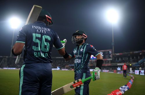 Babar Azam and Mohammad Rizwan have career T20I strike rates of less than 130 (P/C: Getty).