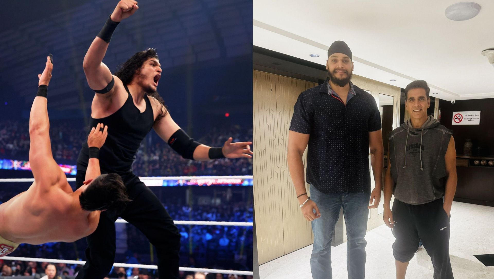 पूर्व WWE सुपरस्टार ने अक्षय कुमार के साथ फोटो क्लिक कराई (Photo: WWE.com)