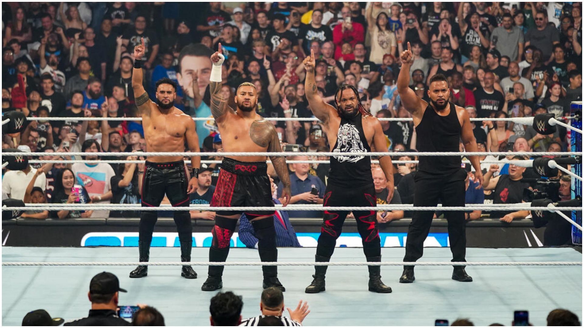 The new Bloodline on WWE SmackDown! (Image source: WWE.com)