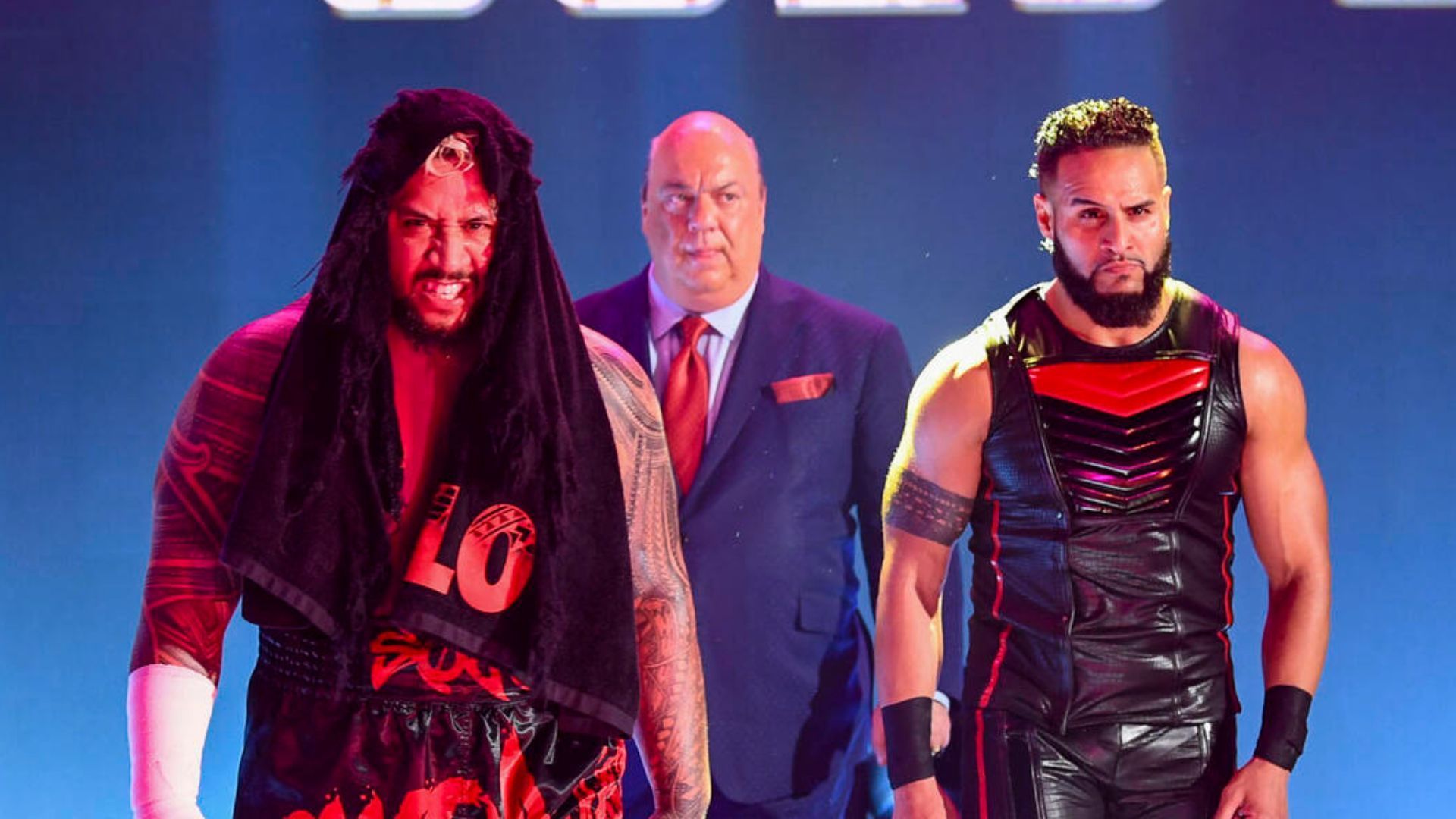 The Bloodline without Roman Reigns at WWE Backlash France! [Image credit: WWE.com]