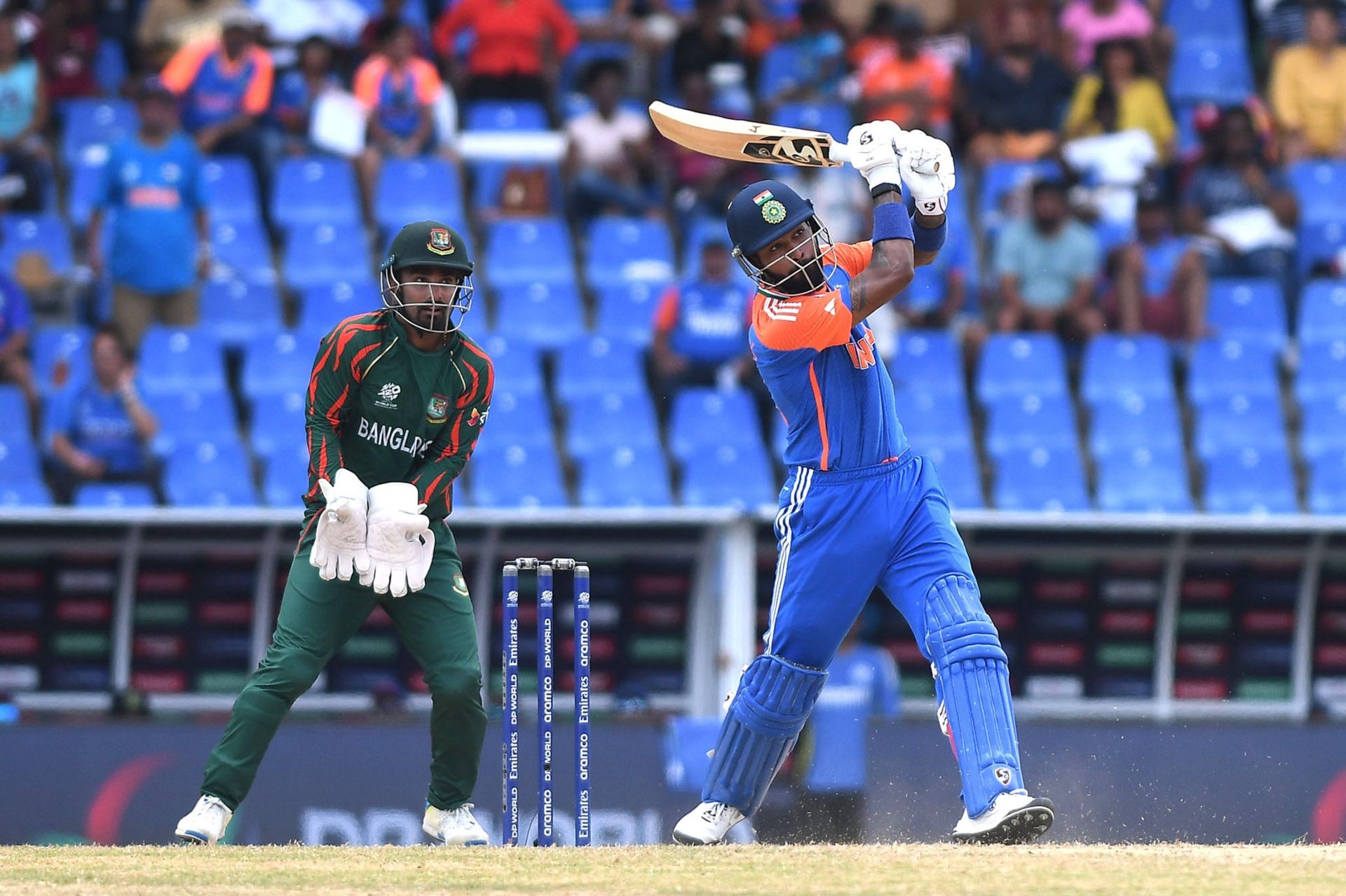 Hardik Pandya smashed an unbeaten 50 off 27 deliveries. [P/C: BCCI/X]