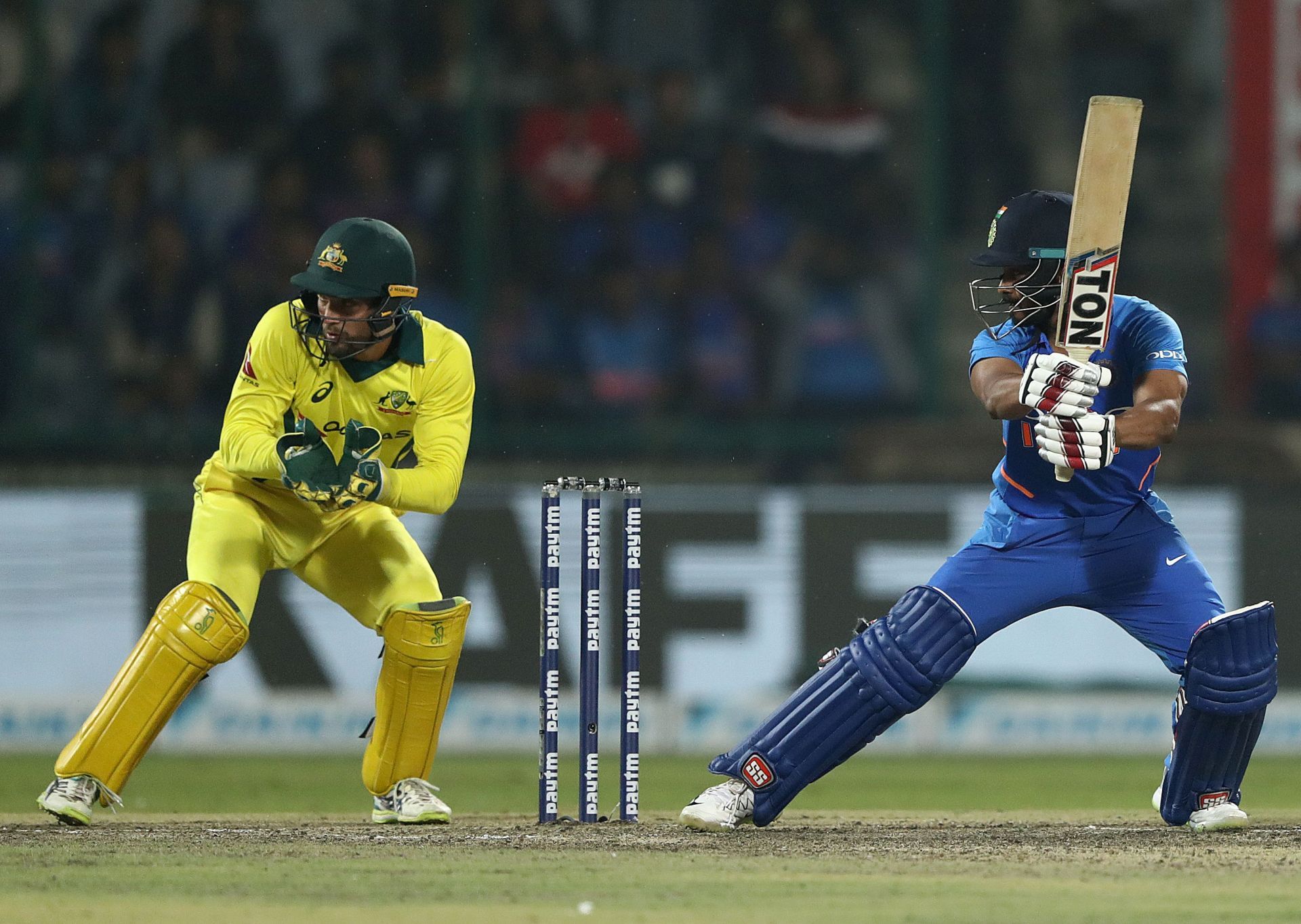 The right-handed batter in action in an ODI against Australia (Image Credit: Getty Images)