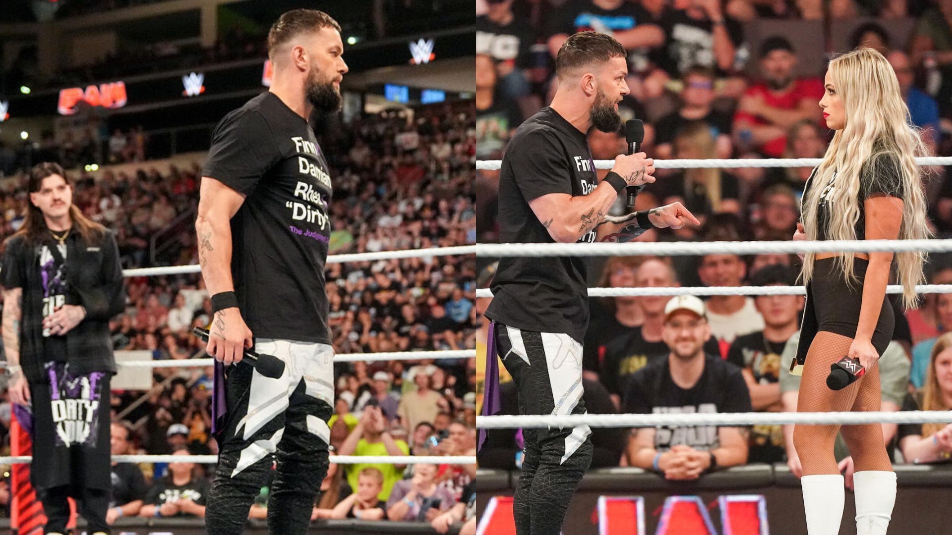 Finn Balor prevented Liv Morgan from getting close to Dominik Mysterio [Image Credits: WWE.com]