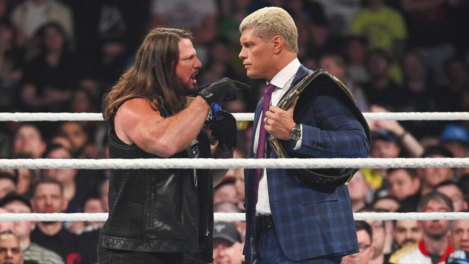 Cody Rhodes vs. AJ Styles contested under &quot;I Quit&quot; rules [Photo credit: WWE]