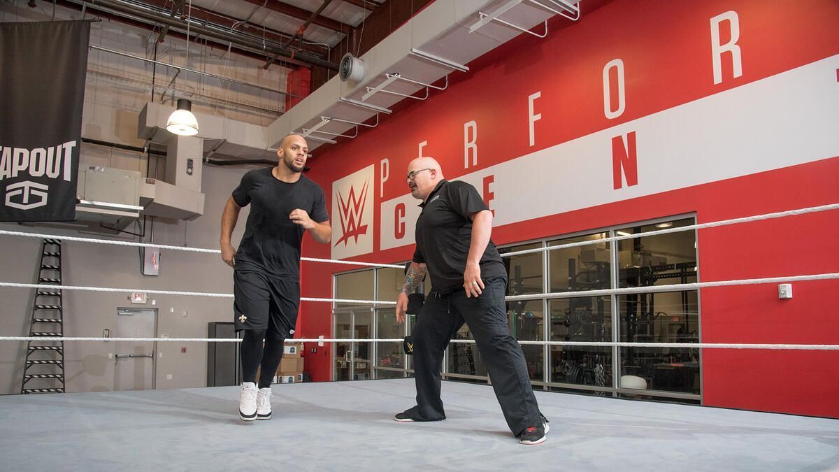 A WWE superstar had his son training at the Performance Center. 