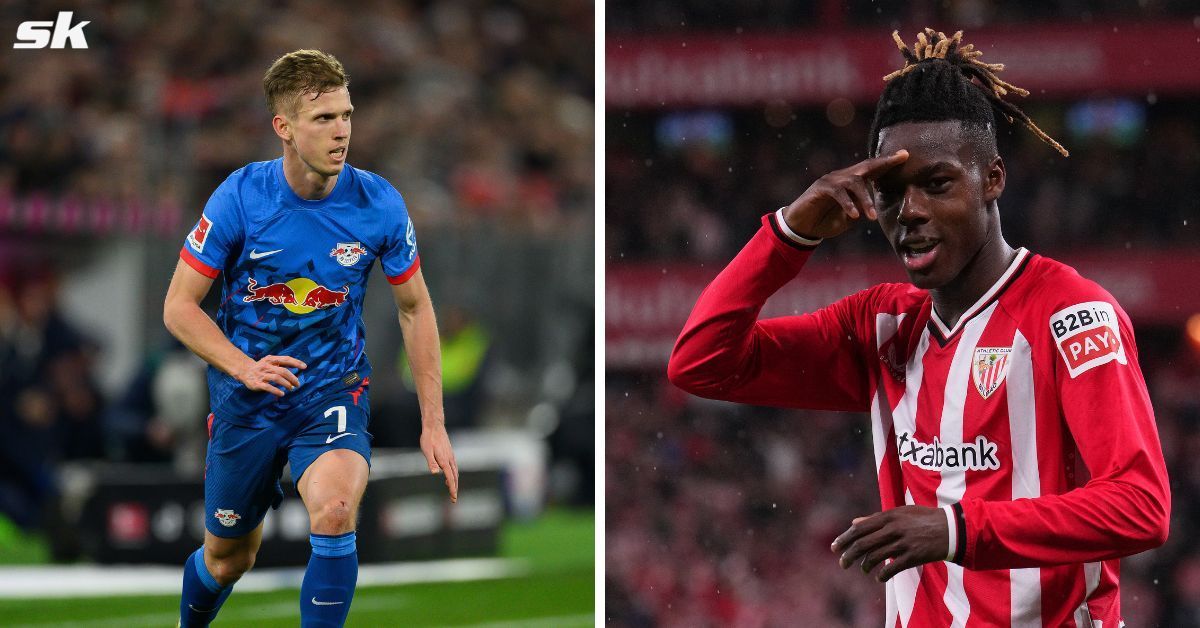 Barcelona boss Hansi Flick chooses between Nico Williams and Dani Olmo (Image via Getty)