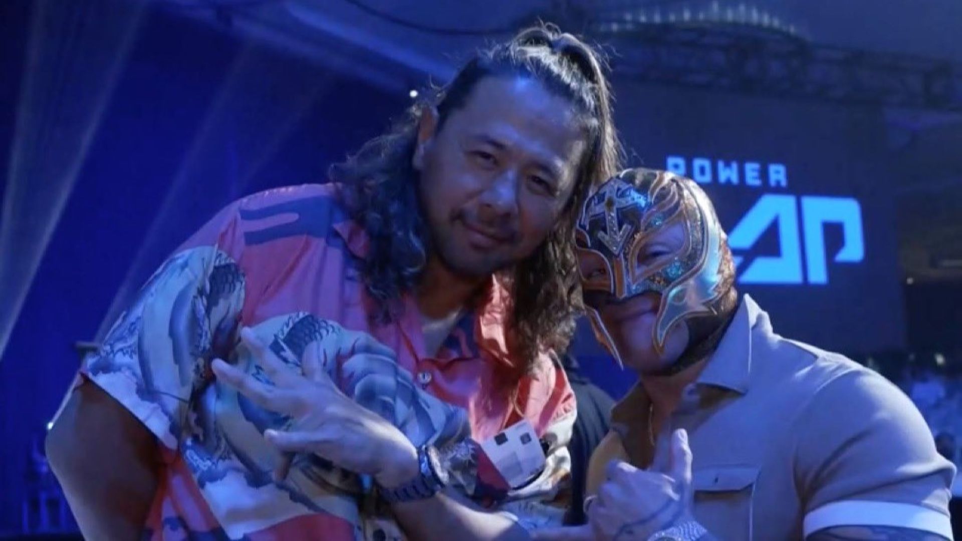 Shinsuke Nakamura and Rey Mysterio made a non-WWE appearance. (Image via WWE.com)