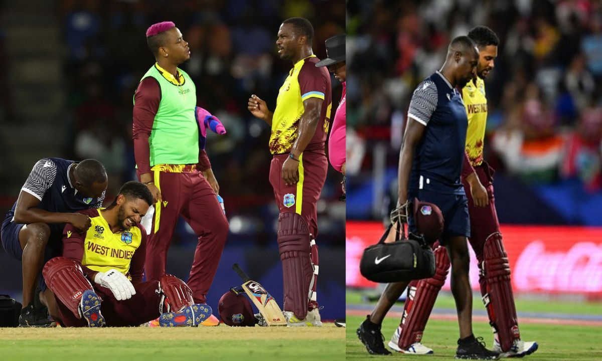 ब्रैंडन किंग को लगी चोट (Photo Credit - Getty/Windies Cricket X)