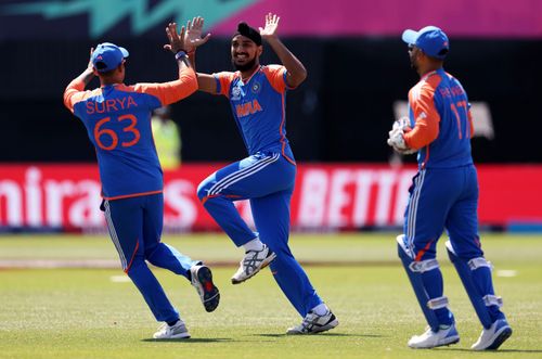 Arshdeep Singh trapped Shayan Jahangir leg-before with the first ball of the match.