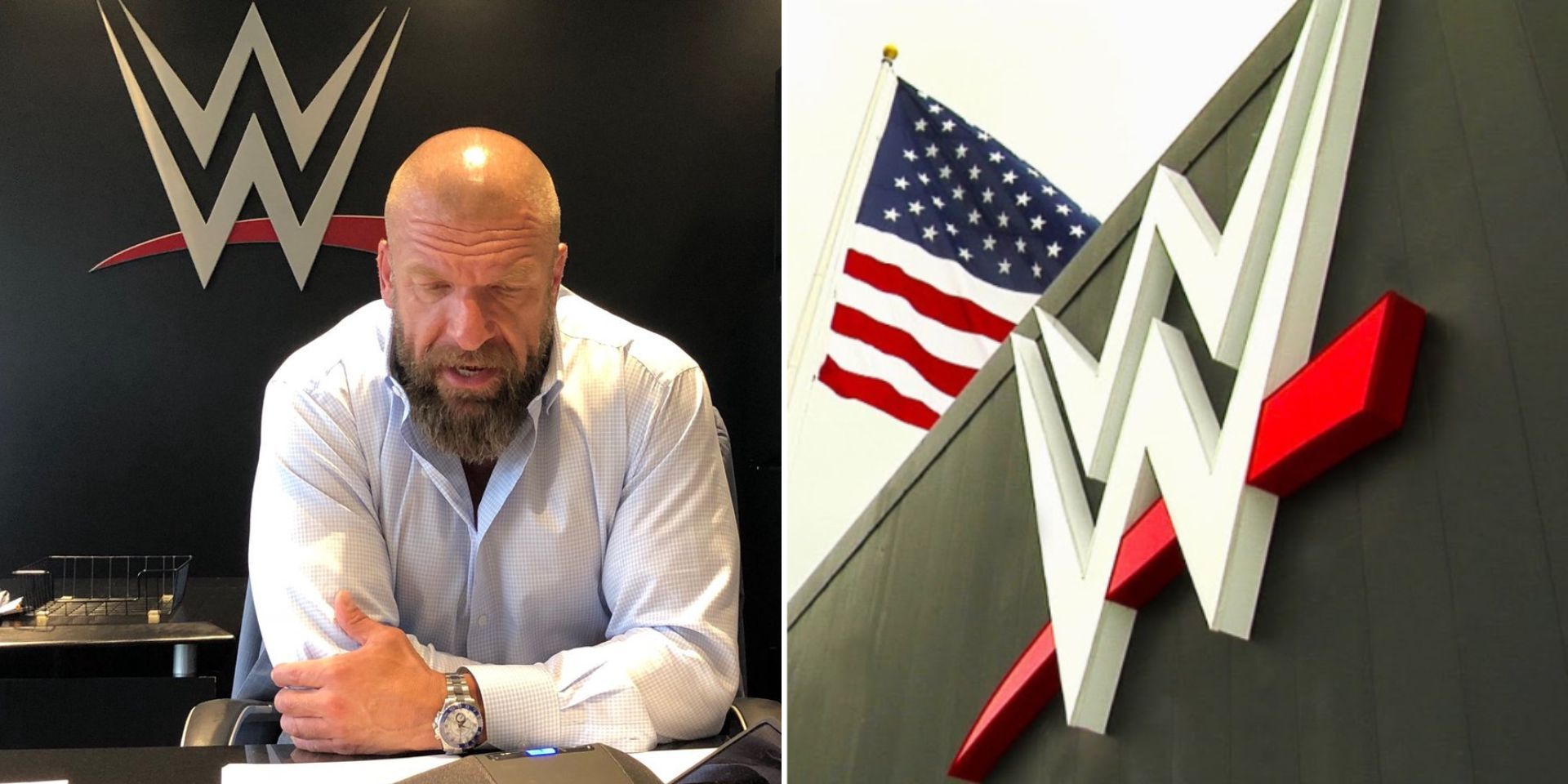 Triple H had big discussions with a wrestling veteran (Images via Triple H on X and WWE.com)