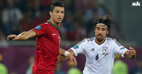 Cristiano Ronaldo (left) and Sami Khedira