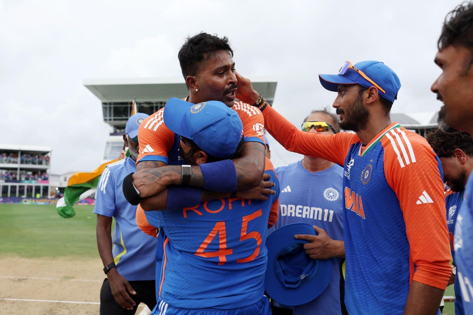 Hardik Pandya broke down immediately after bowling the last ball in the 2024 T20 World Cup final. (Image Credit: ICC/ X)