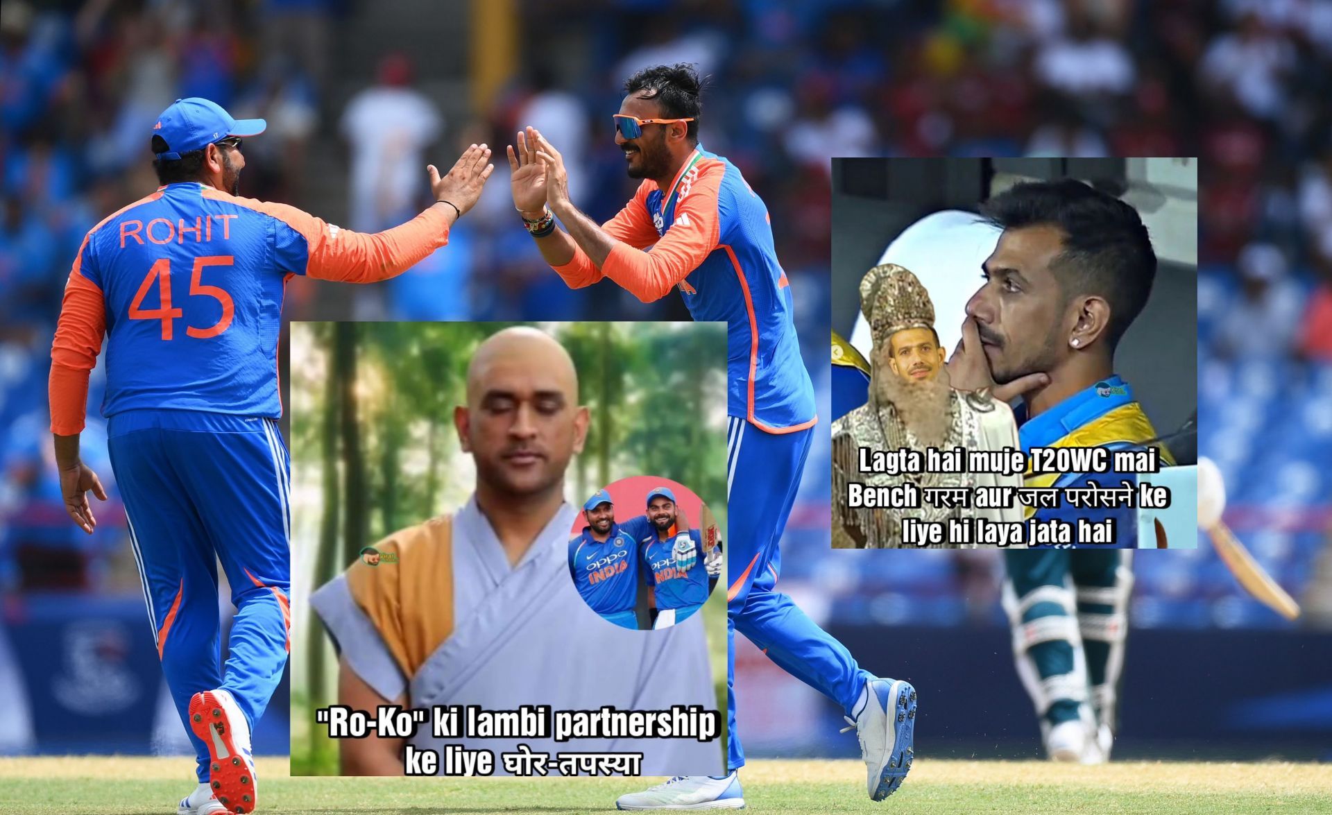 Fans share memes ahead of IND vs ENG T20 World Cup clash. (Images: @BCCI, @virat_ka_chacha instagram)